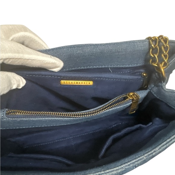 Steve Madden Blue Quilted Shoulder Bag - Picture 7 of 10